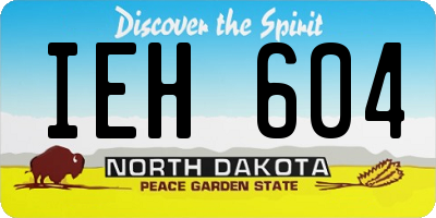 ND license plate IEH604
