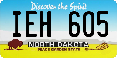 ND license plate IEH605