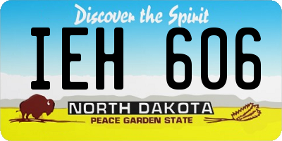 ND license plate IEH606