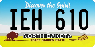 ND license plate IEH610