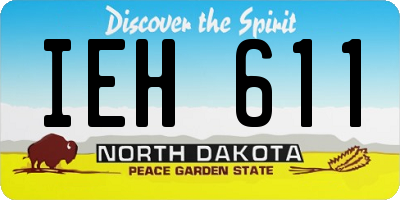 ND license plate IEH611