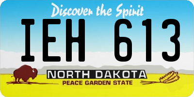 ND license plate IEH613