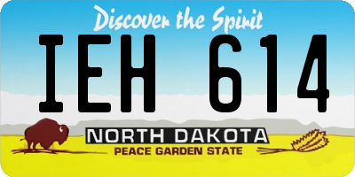 ND license plate IEH614