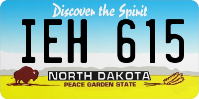 ND license plate IEH615