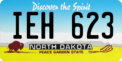 ND license plate IEH623