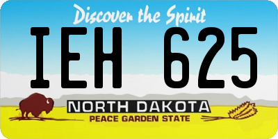 ND license plate IEH625