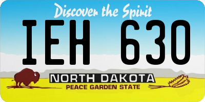 ND license plate IEH630