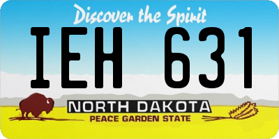 ND license plate IEH631