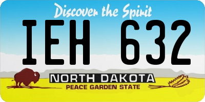 ND license plate IEH632