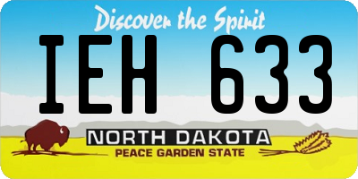 ND license plate IEH633