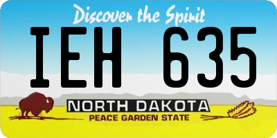 ND license plate IEH635