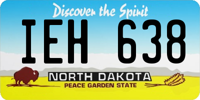 ND license plate IEH638