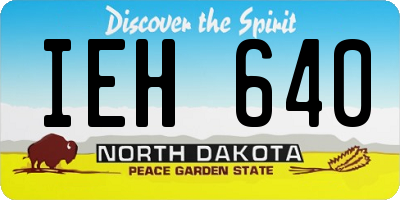 ND license plate IEH640