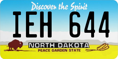 ND license plate IEH644