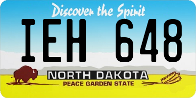ND license plate IEH648