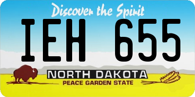 ND license plate IEH655