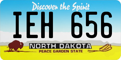 ND license plate IEH656