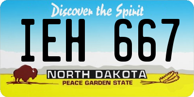 ND license plate IEH667