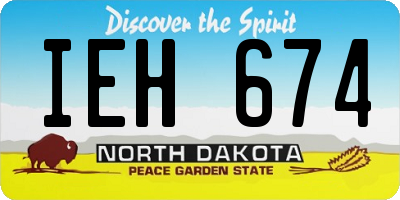 ND license plate IEH674