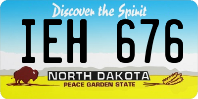 ND license plate IEH676