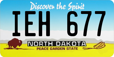 ND license plate IEH677