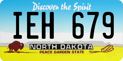 ND license plate IEH679