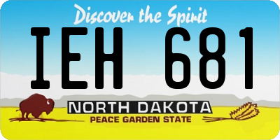 ND license plate IEH681
