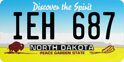 ND license plate IEH687