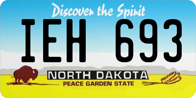 ND license plate IEH693