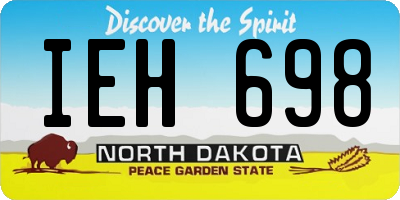 ND license plate IEH698