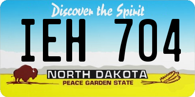 ND license plate IEH704