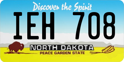 ND license plate IEH708