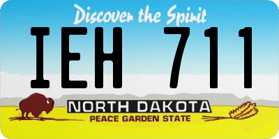 ND license plate IEH711