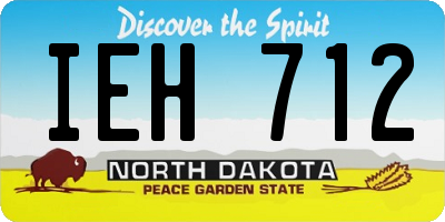 ND license plate IEH712