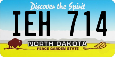 ND license plate IEH714