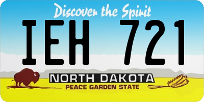 ND license plate IEH721