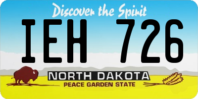 ND license plate IEH726