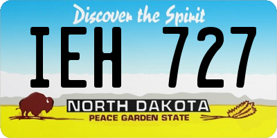 ND license plate IEH727