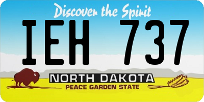 ND license plate IEH737