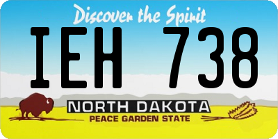 ND license plate IEH738