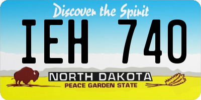 ND license plate IEH740