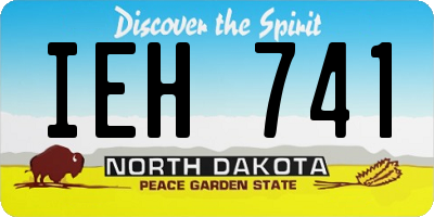 ND license plate IEH741