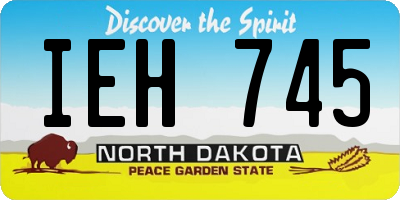 ND license plate IEH745
