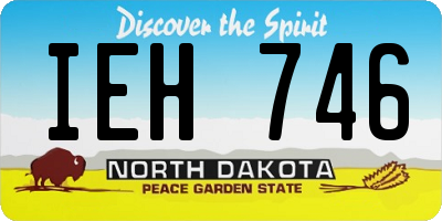 ND license plate IEH746