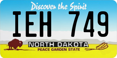 ND license plate IEH749