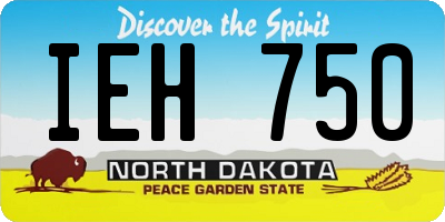 ND license plate IEH750