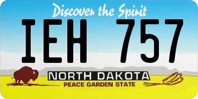 ND license plate IEH757