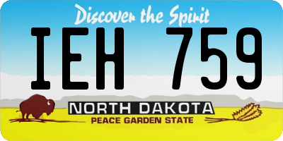 ND license plate IEH759