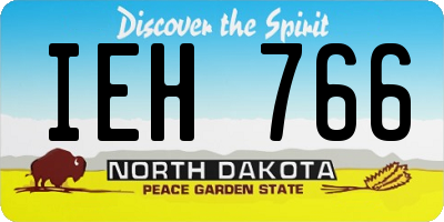 ND license plate IEH766