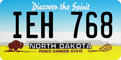 ND license plate IEH768